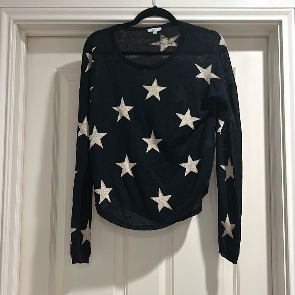 Linen Navy Star Rails Sweater